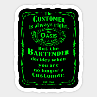 Oasis Bar & Grill Sticker